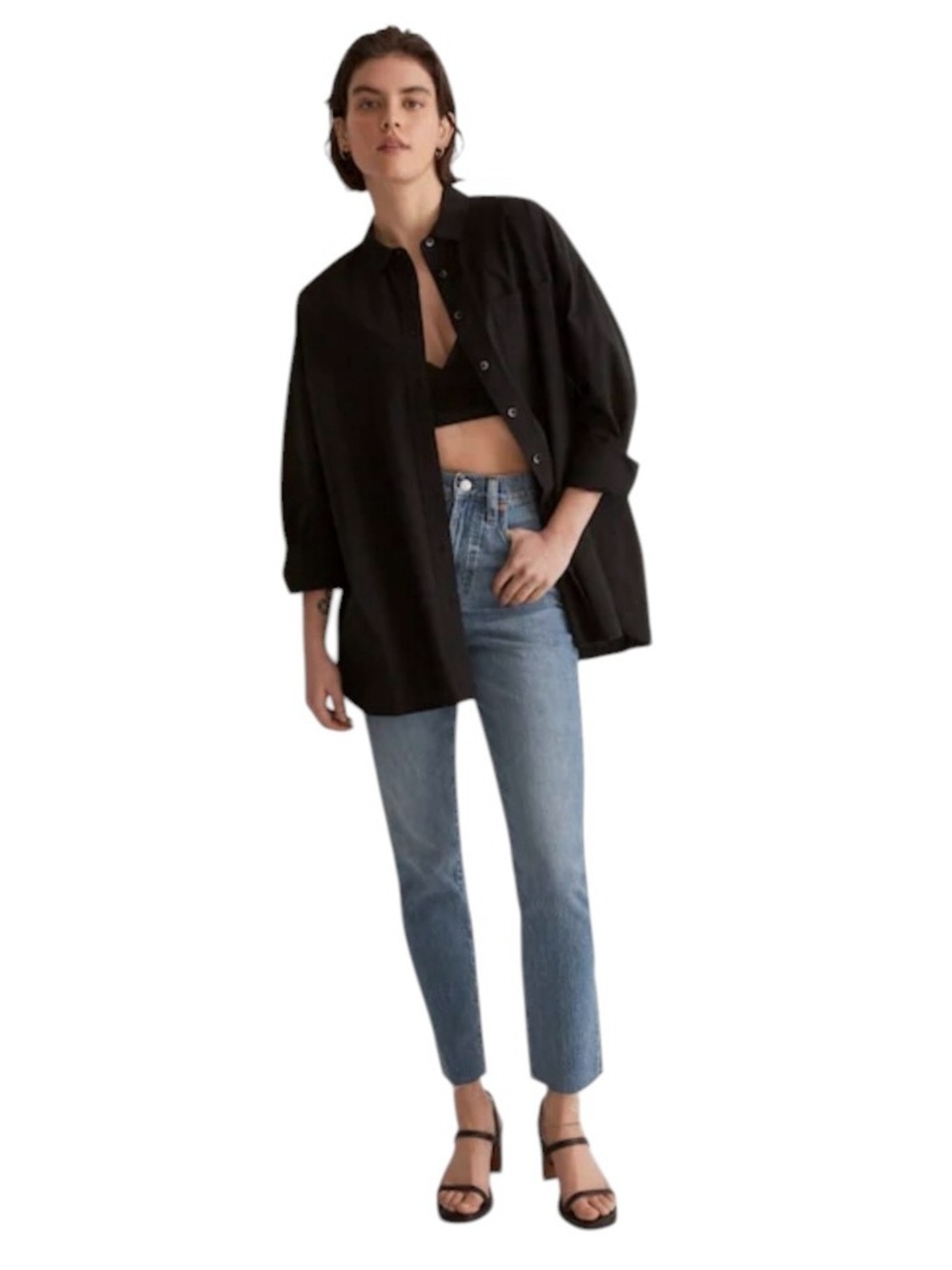 Madewell The Perfect Vintage Jean in Earlside Wash: Raw-Hem Size 26P #2144